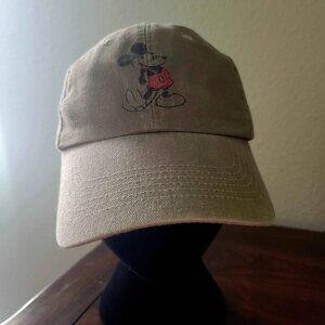 Disney Parks Mickey Mouse Distressed Green Adjustable Baseball Cap Hat Adult